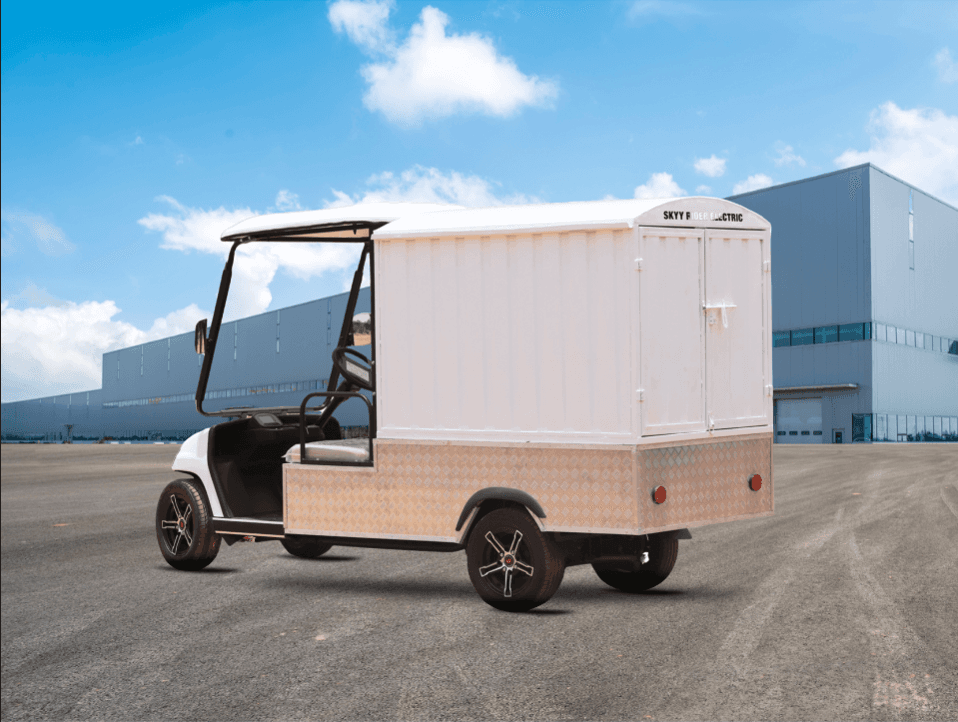 DELIVERY VAN — Streamline Indoor Logistics with Our Compact and Efficient Golf Cart Delivery Vehicle