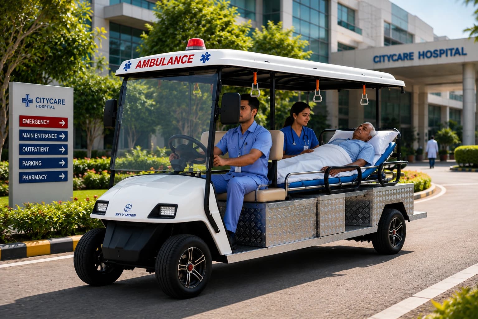 E-AMBULANCE — Integrated Patient Bay for Hospital-Grade Indoor Transport