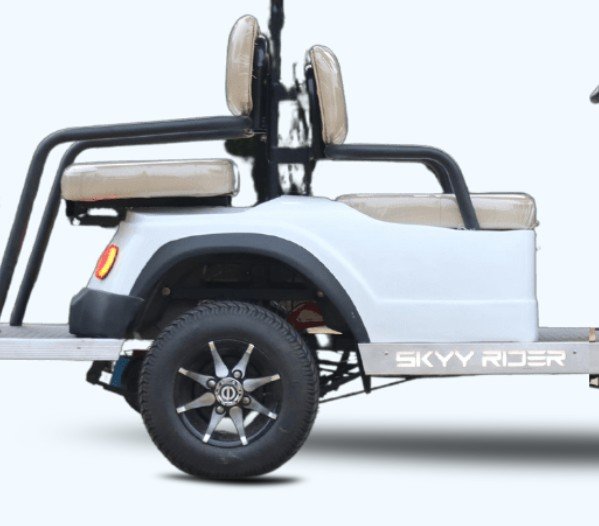 Customisable Skyy Rider electric golf cart with branded seating and accessories
