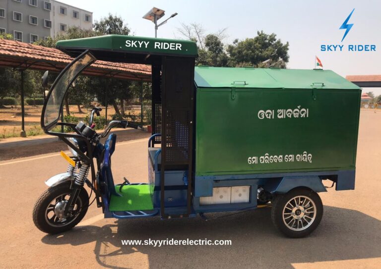 Electric garbage van with tipping facility 2